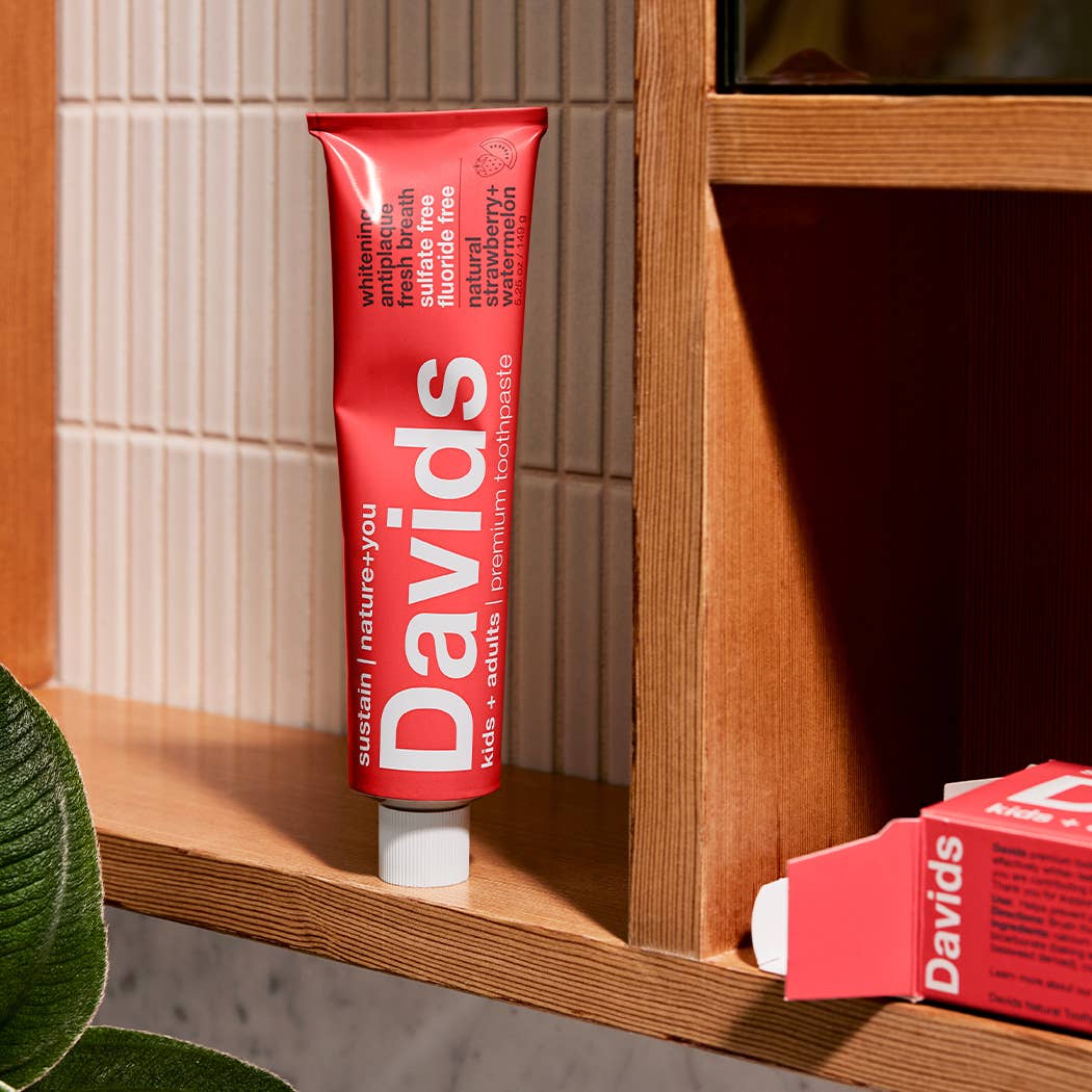 Davids kids+adults premium toothpaste/strawberry watermelon - Image 5