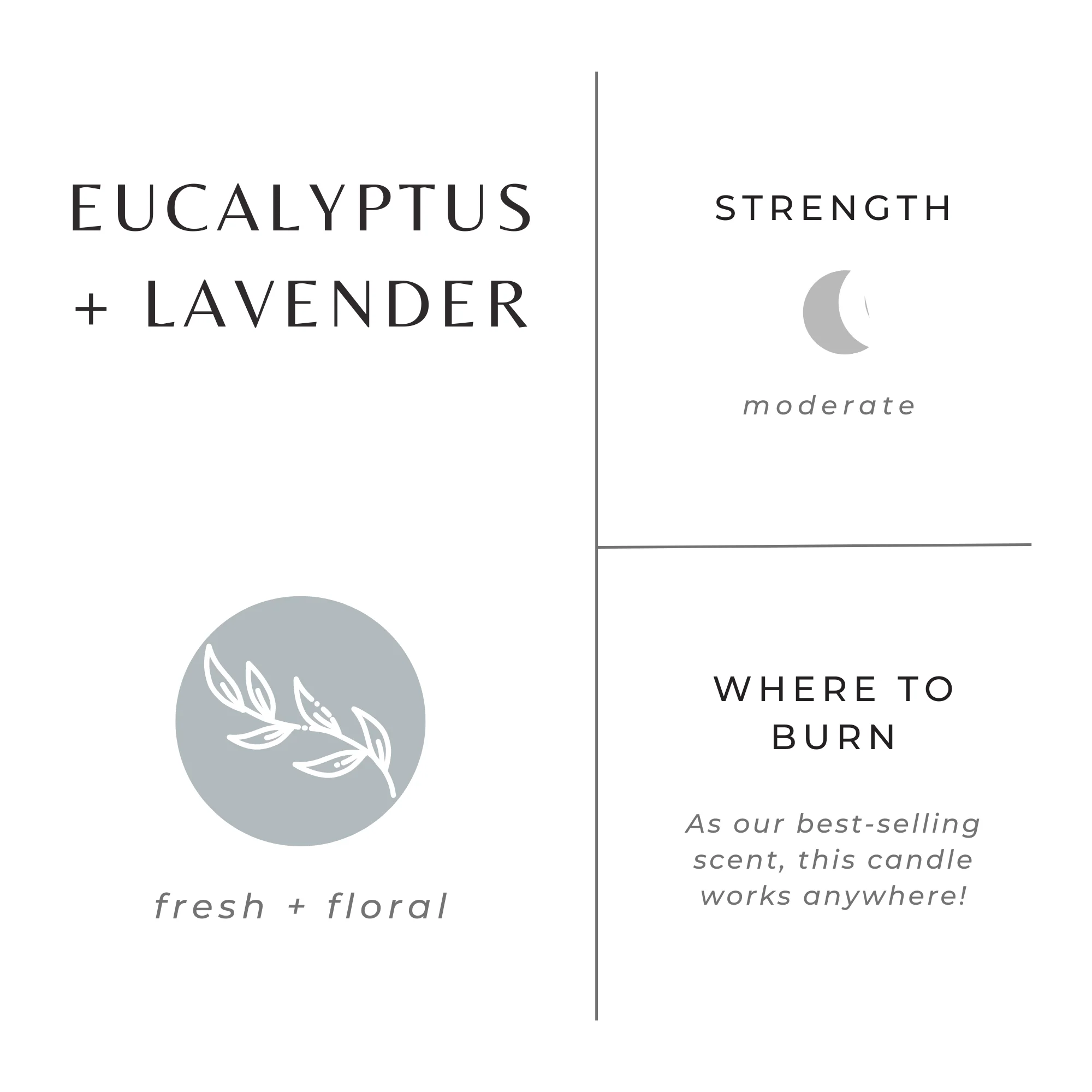 Eucalyptus + Lavender Non-Toxic Soy Candle, Essential Oils, Holiday Favorite - Image 3
