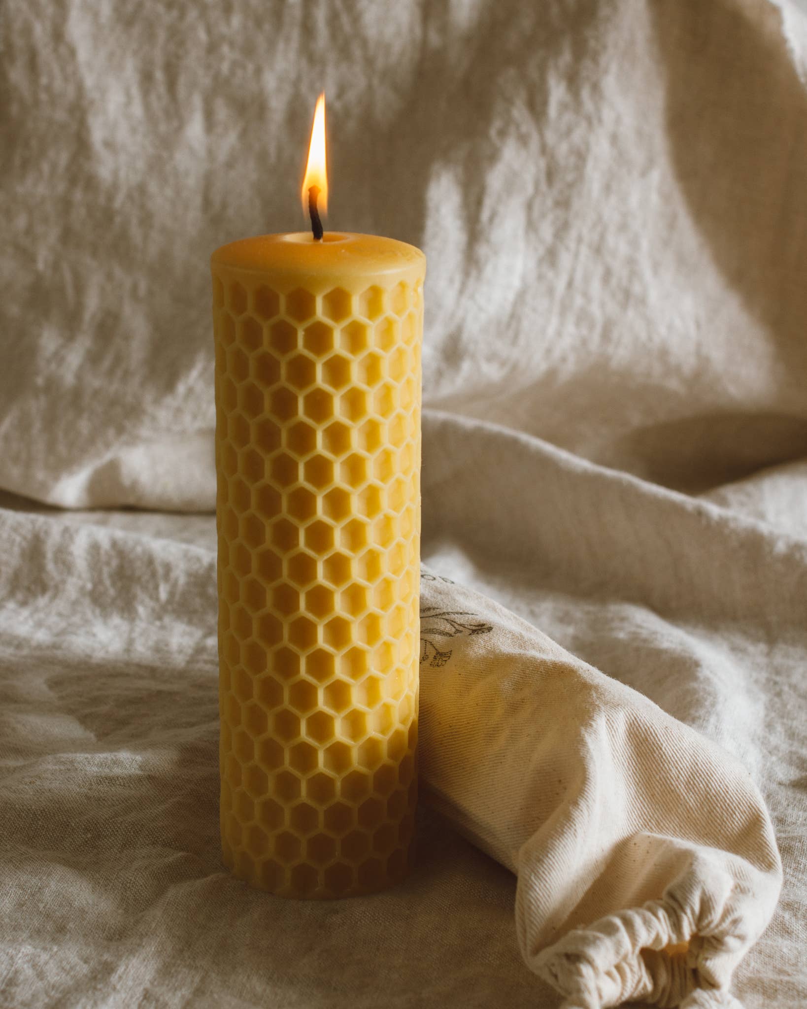 Honeycomb Beeswax Tall Pillar Candle | Wholesale - Image 5