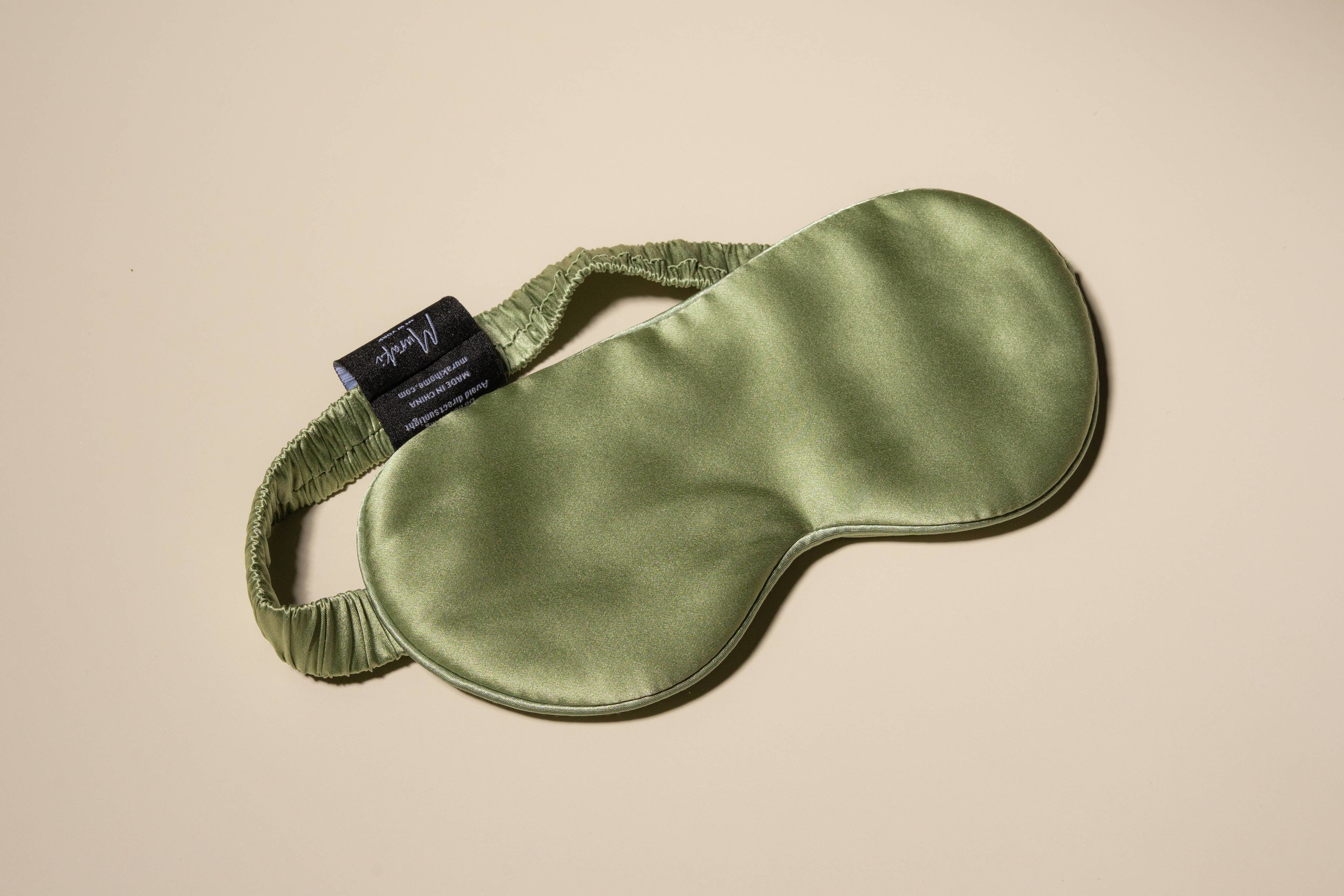 Sage Green Silk Eye Mask - Image 2