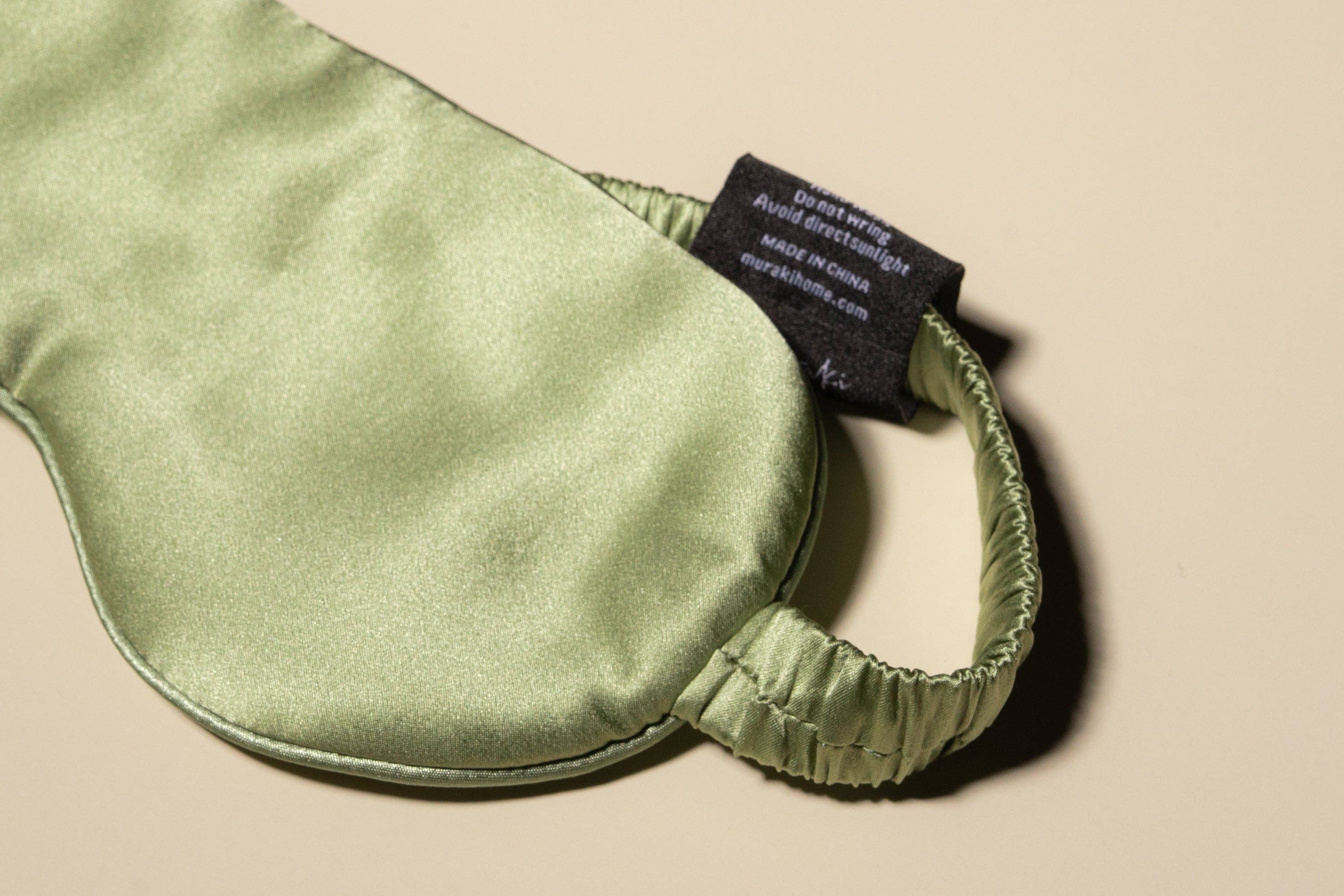 Sage Green Silk Eye Mask - Image 3