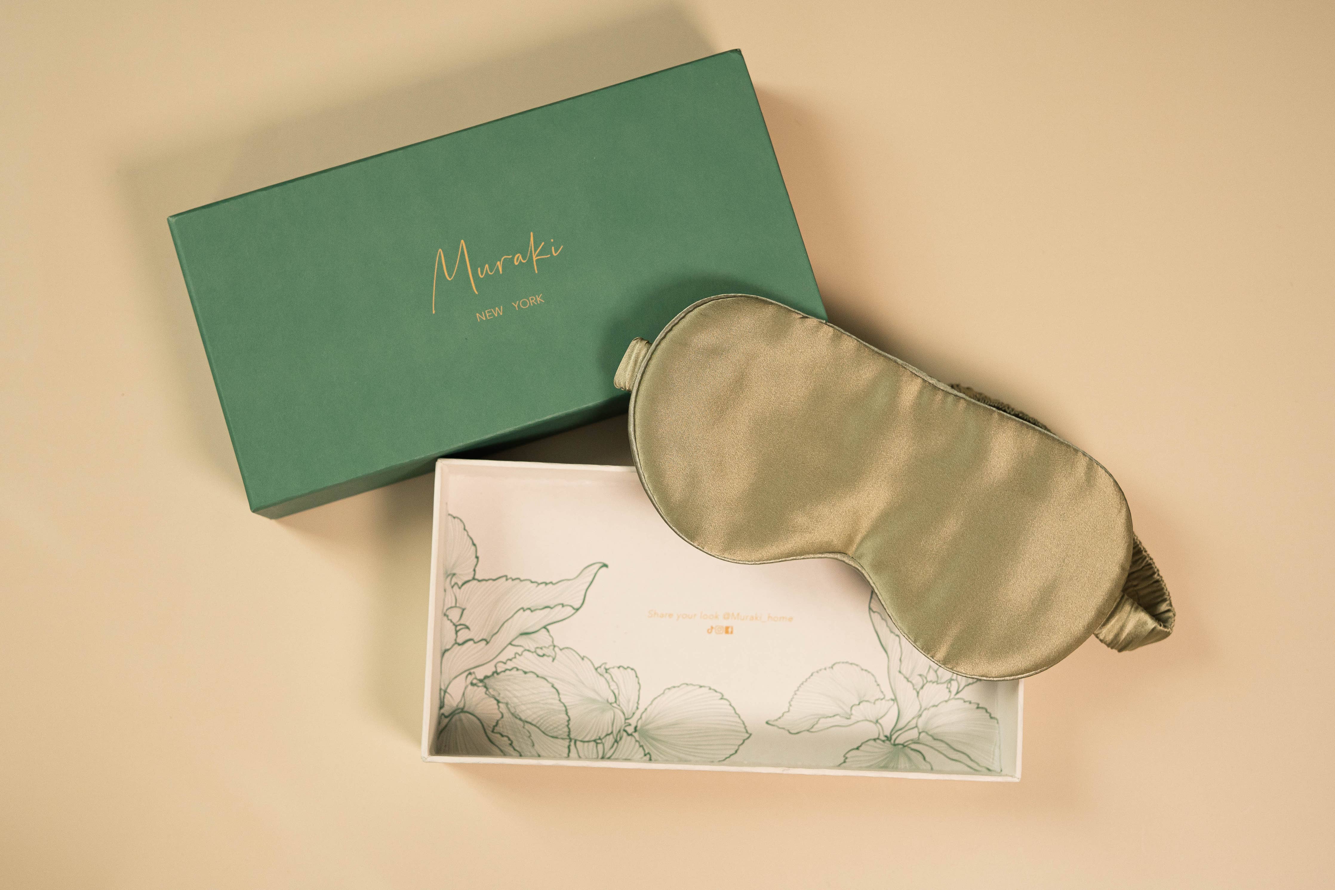 Sage Green Silk Eye Mask - Image 5