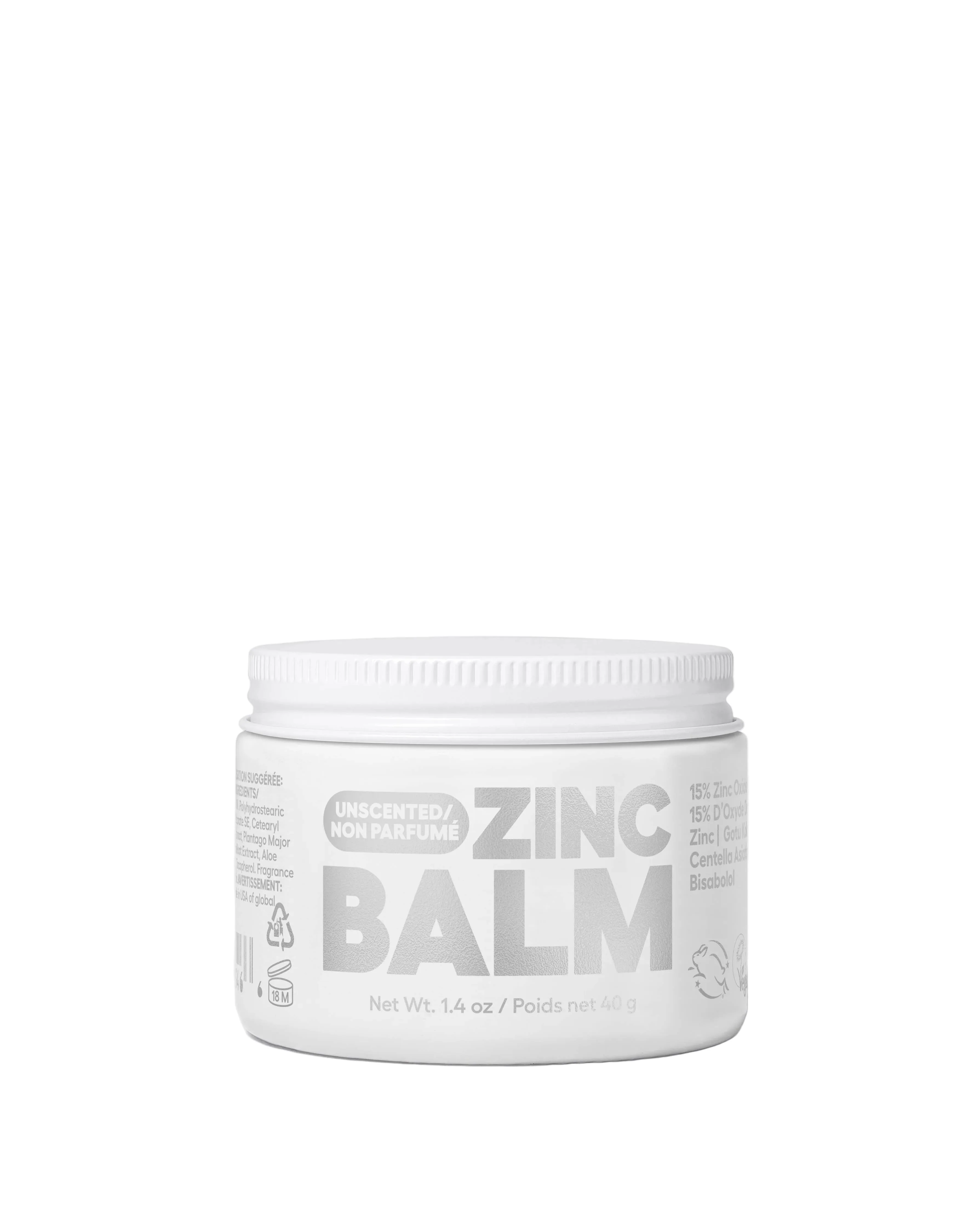 Zinc Balm Glass Jar-Skin Calming Barrier Repair Moisturizer
